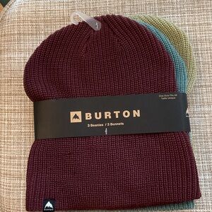 Burton Trio Beanie Pack - Maroon, Olive, Teal